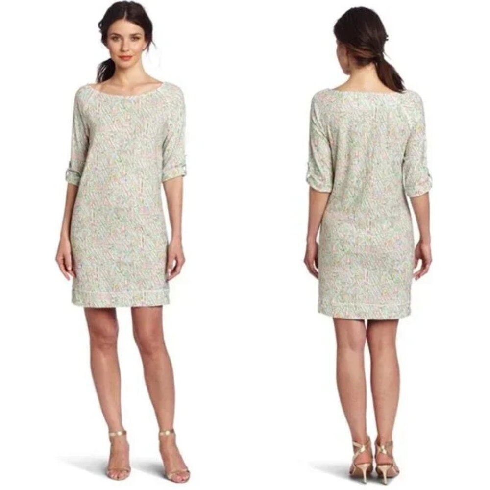 Lilly Pulitzer | Green & White Resort white Lighthouse Dress | Size Large